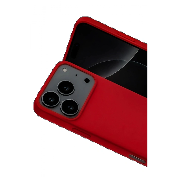 CPT05 Apple iPhone 17 Pro Max Nano içi Kadife Silikon - Kırmızı