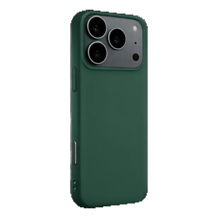 CPT05 Apple iPhone 17 Pro Max Nano içi Kadife Silikon - Koyu Yeşil