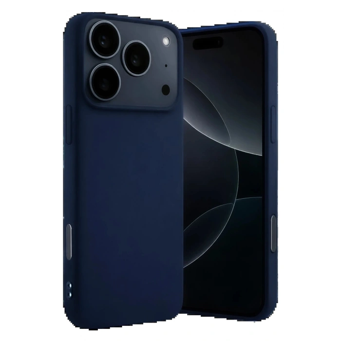 CPT05 Apple iPhone 17 Pro Max Nano içi Kadife Silikon - Lacivert