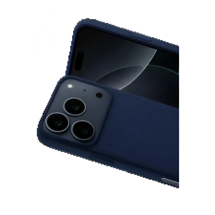 CPT05 Apple iPhone 17 Pro Max Nano içi Kadife Silikon - Lacivert