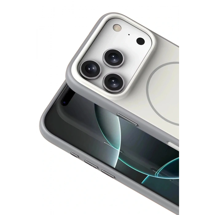 CPT05 Apple iPhone 17 Pro Max Neva Magsafe Kapak - Gri