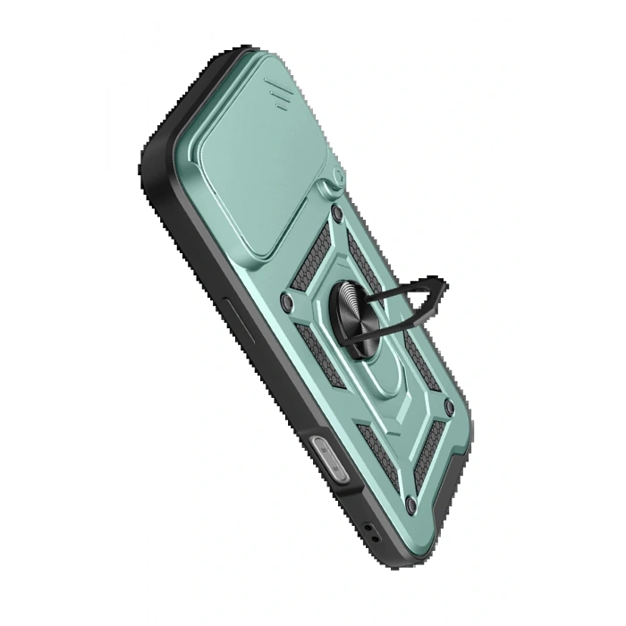 CPT05 Apple iPhone 17 Pro Max Pars Lens Yüzüklü Silikon - Yeşil