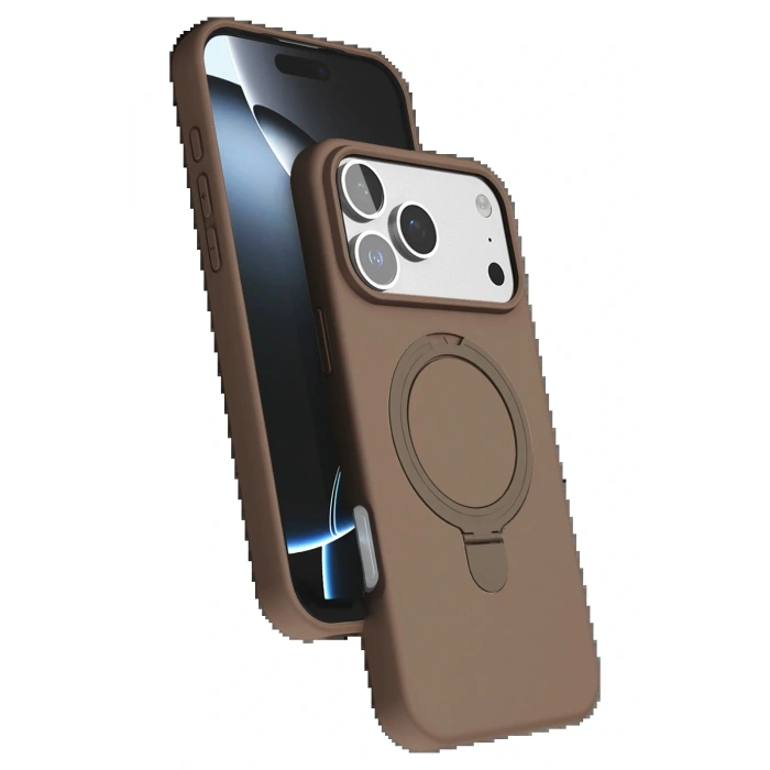 CPT05 Apple iPhone 17 Pro Max Regal Magsafe Standlı Kapak - Çöl Titanyum