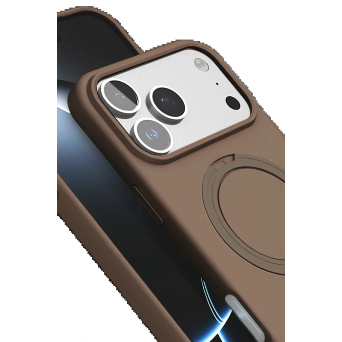 CPT05 Apple iPhone 17 Pro Max Regal Magsafe Standlı Kapak - Çöl Titanyum