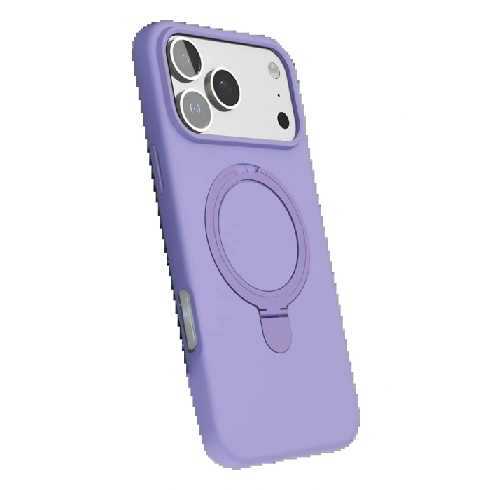 CPT05 Apple iPhone 17 Pro Max Regal Magsafe Standlı Kapak - Lila