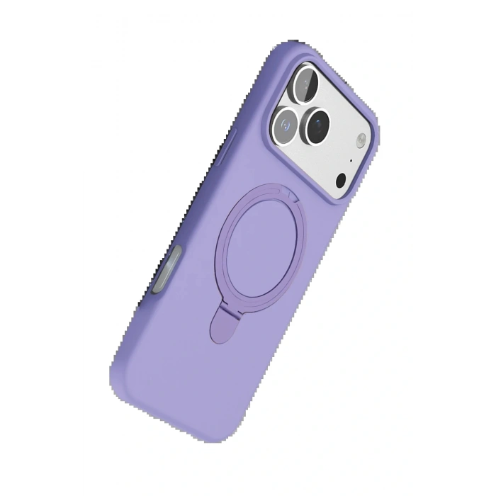 CPT05 Apple iPhone 17 Pro Max Regal Magsafe Standlı Kapak - Lila