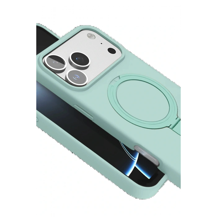 CPT05 Apple iPhone 17 Pro Max Regal Magsafe Standlı Kapak - Su Yeşili