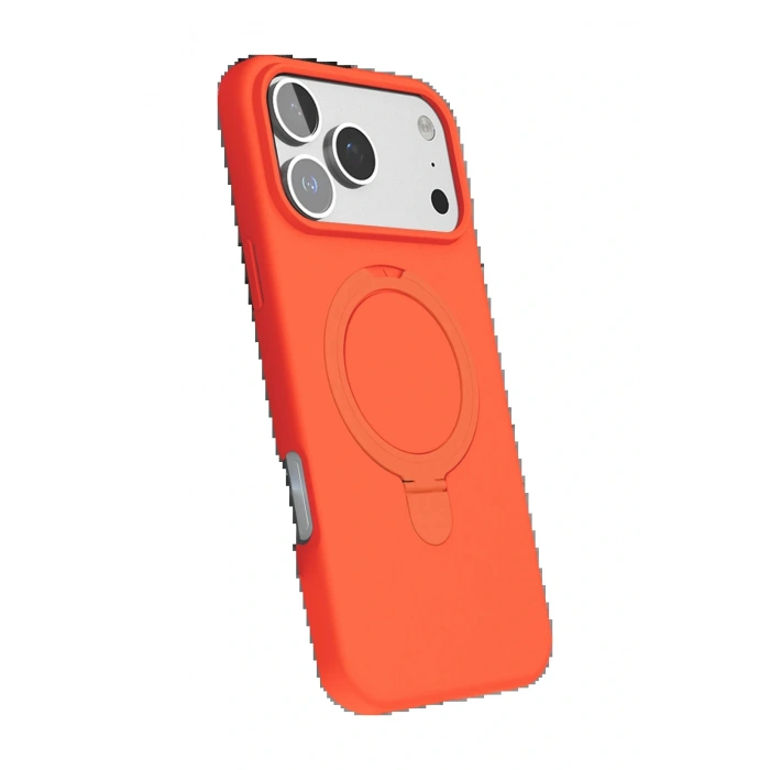 CPT05 Apple iPhone 17 Pro Max Regal Magsafe Standlı Kapak - Turuncu