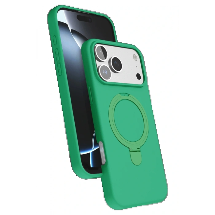 CPT05 Apple iPhone 17 Pro Max Regal Magsafe Standlı Kapak - Yeşil