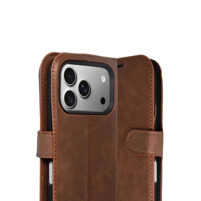 CPT05 Apple iPhone 17 Pro Max Trend S Plus Kapaklı Kılıf - Taba