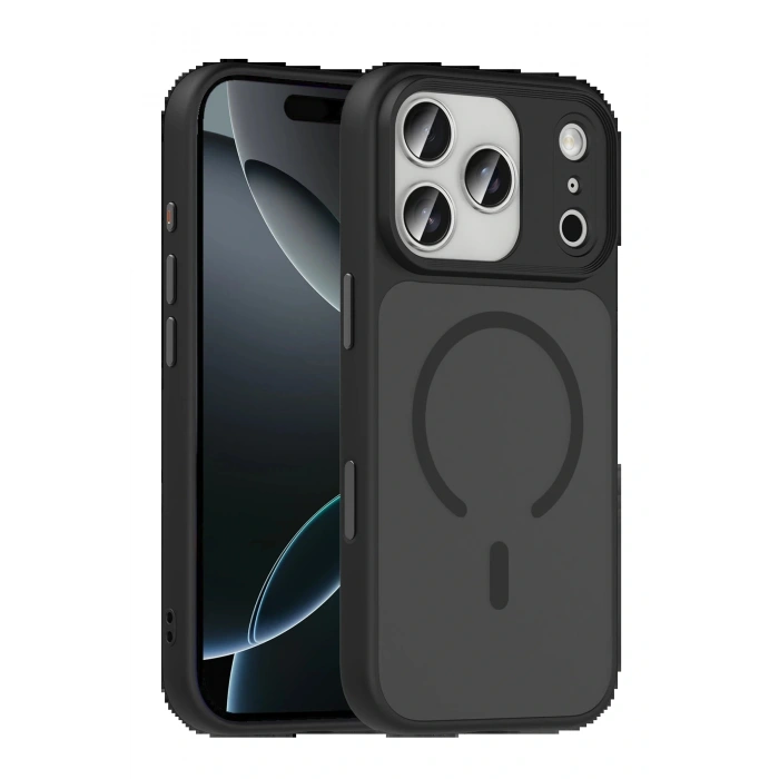 CPT05 Apple iPhone 17 Pro Megane Magsafe Kapak - Siyah