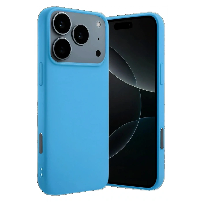 CPT05 Apple iPhone 17 Pro Nano içi Kadife Silikon - Mavi