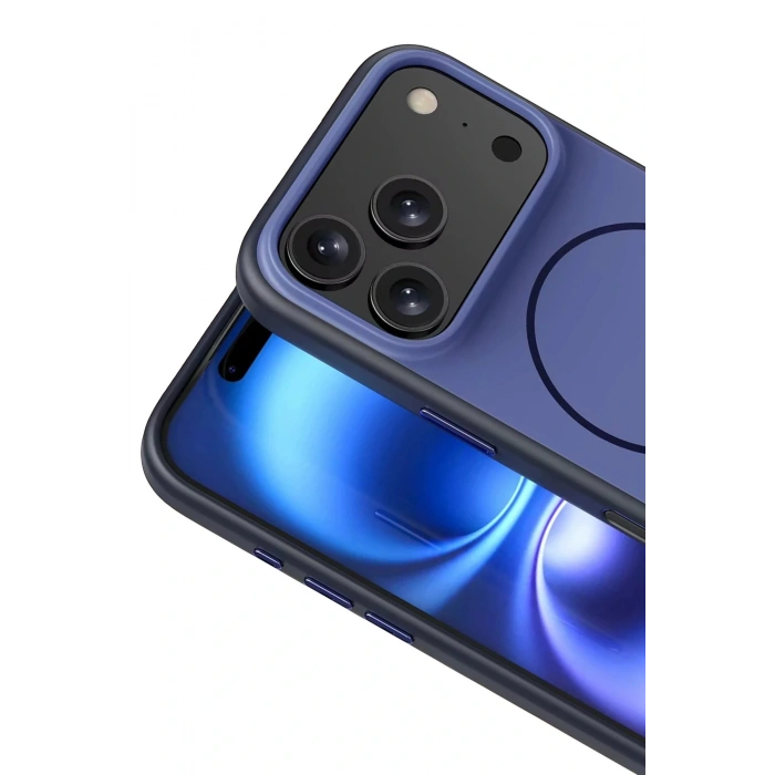 CPT05 Apple iPhone 17 Pro Neva Magsafe Kapak - Lacivert