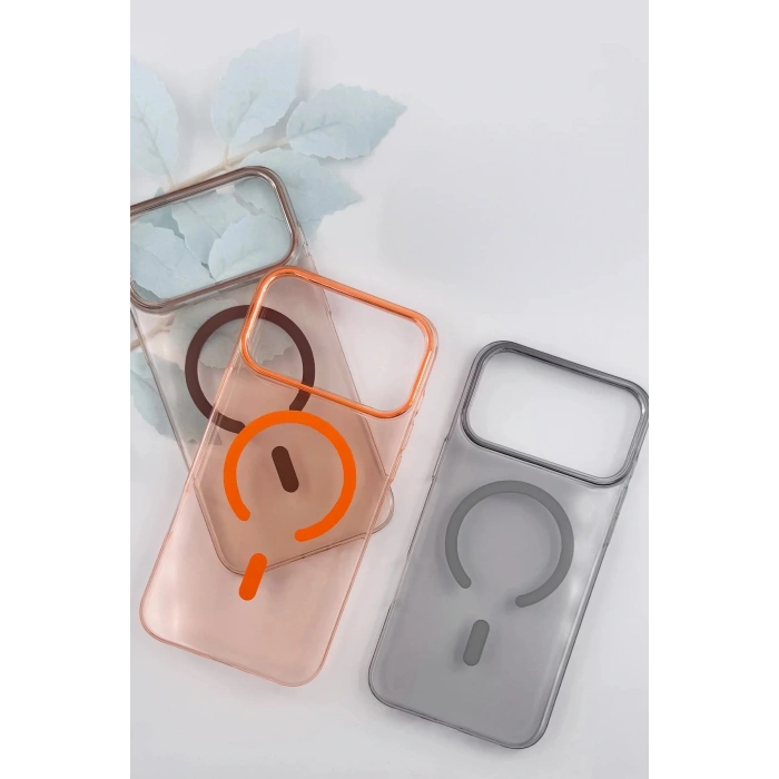 CPT05 Apple iPhone 17 Pro PC Blank Magsafe Kapak - Natural Grey