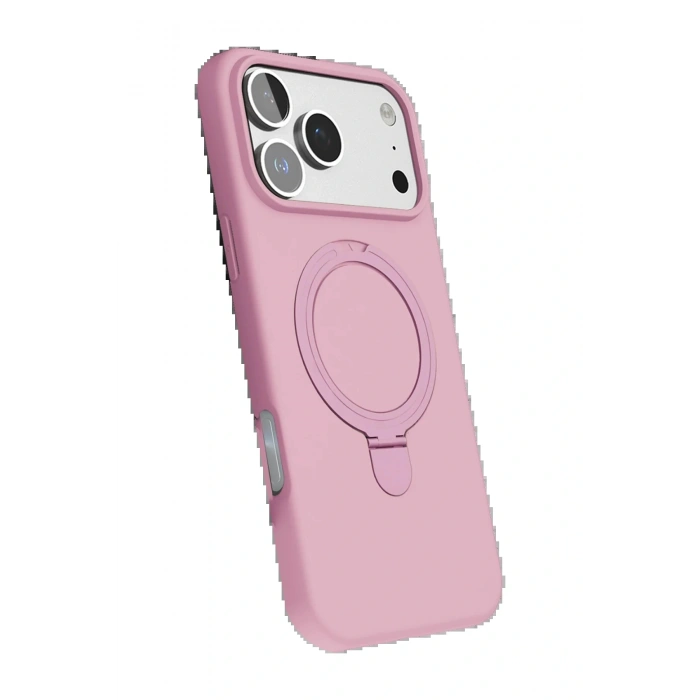CPT05 Apple iPhone 17 Pro Regal Magsafe Standlı Kapak - Açık Pembe