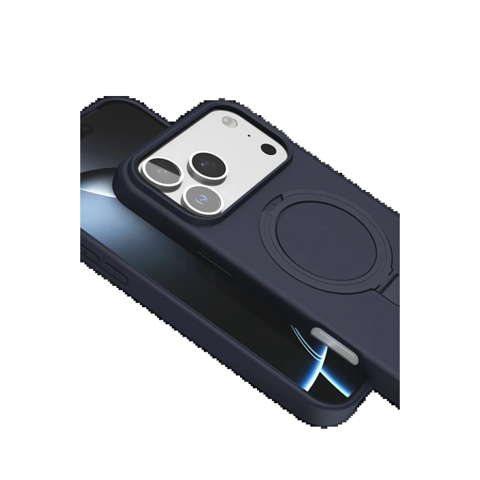 CPT05 Apple iPhone 17 Pro Regal Magsafe Standlı Kapak - Lacivert