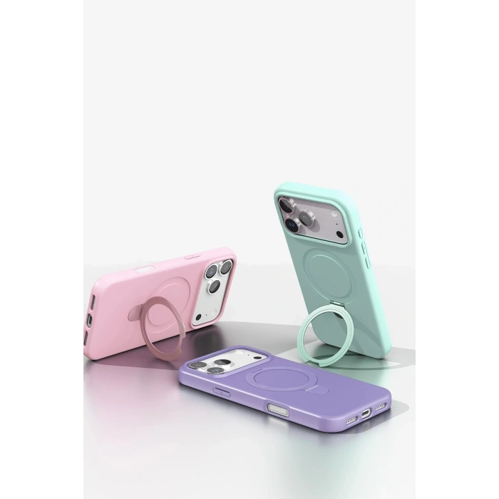 CPT05 Apple iPhone 17 Pro Regal Magsafe Standlı Kapak - Titan Gri