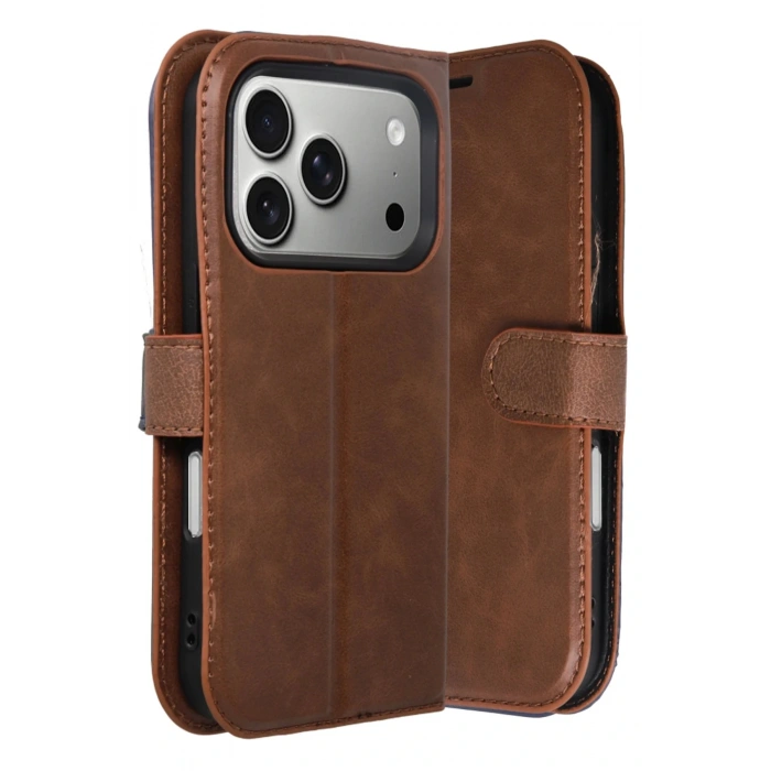 CPT05 Apple iPhone 17 Pro Trend S Plus Kapaklı Kılıf - Taba