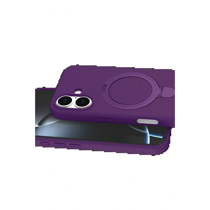 CPT05 Apple iPhone 17 Regal Magsafe Standlı Kapak - Derin Mor