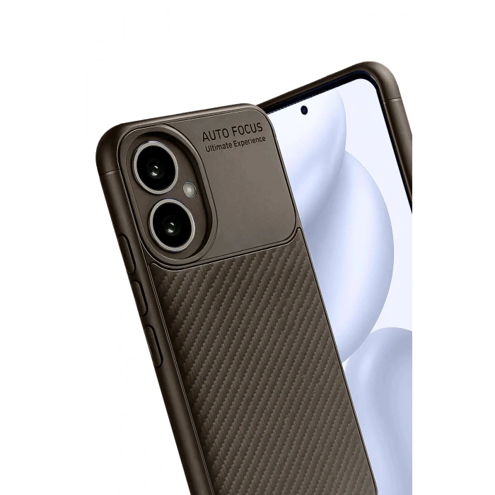 CPT05 Honor 400 Kılıf Auto Focus Karbon Kapak - Kahverengi