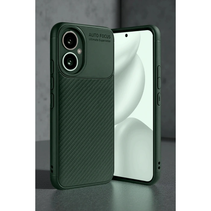 CPT05 Honor 400 Kılıf Auto Focus Karbon Kapak - Koyu Yeşil