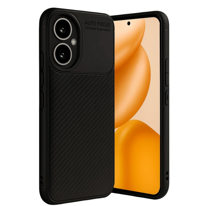 CPT05 Honor 400 Kılıf Auto Focus Karbon Kapak - Siyah