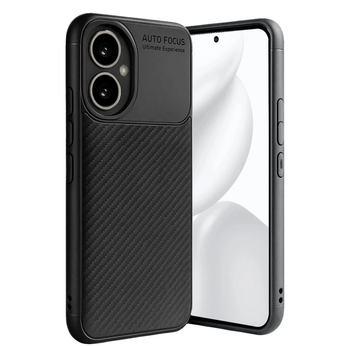 CPT05 Honor 400 Kılıf Auto Focus Karbon Kapak - Siyah