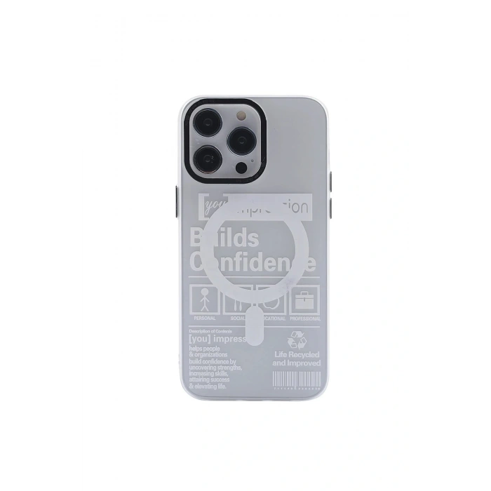CPT05 iPhone 13 Pro Kılıf Apollo Magneticsafe Desenli Kapak - Apollo Şeffaf - 4