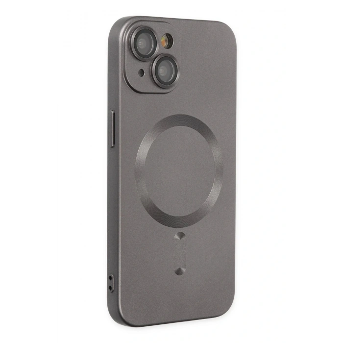 CPT05 iPhone 14 Kılıf Moshi Lens Magneticsafe Silikon - Füme