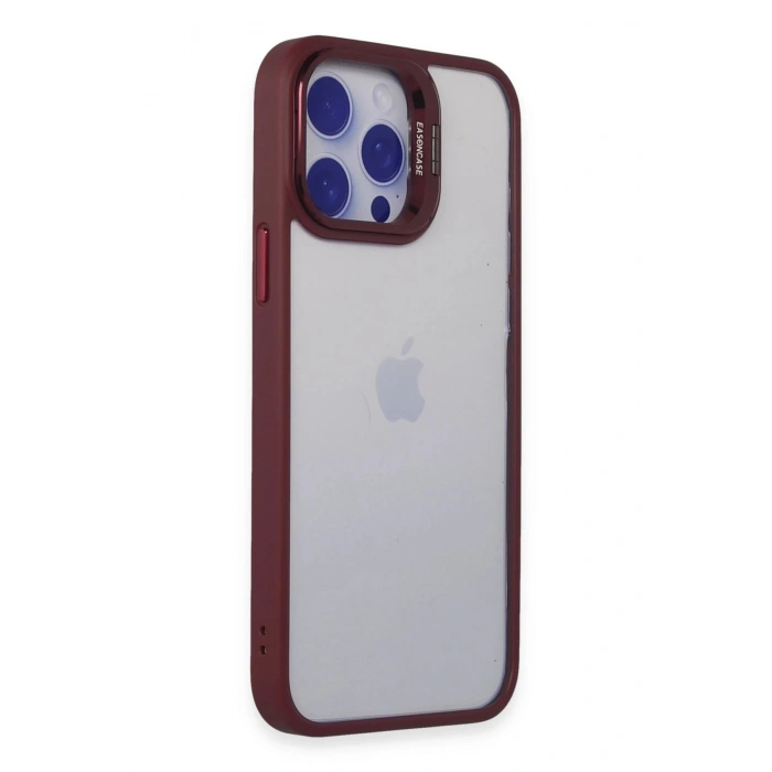 CPT05 iPhone 14 Pro Kılıf Roblox Lens Standlı Kapak - Bordo