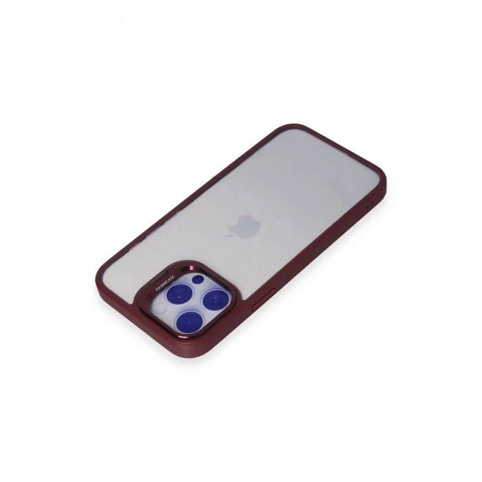 CPT05 iPhone 14 Pro Kılıf Roblox Lens Standlı Kapak - Bordo