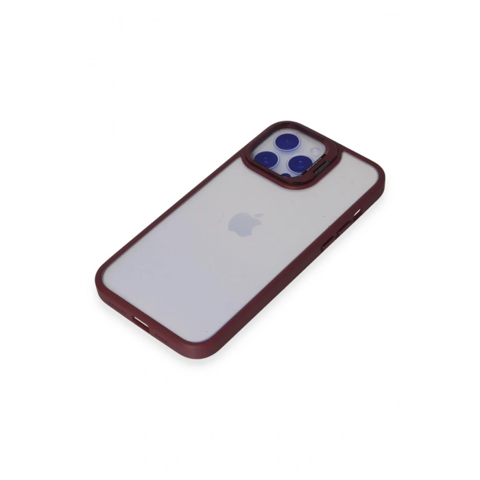 CPT05 iPhone 14 Pro Kılıf Roblox Lens Standlı Kapak - Bordo