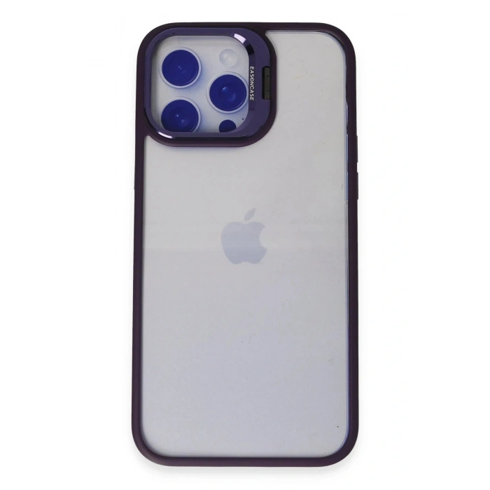 CPT05 iPhone 14 Pro Max Kılıf Roblox Lens Standlı Kapak - Derin Mor