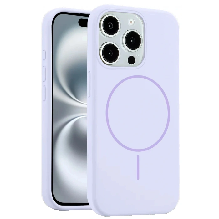 CPT05 iPhone 15 Pro Max Kılıf Jully Magsafe Kapak - Lila