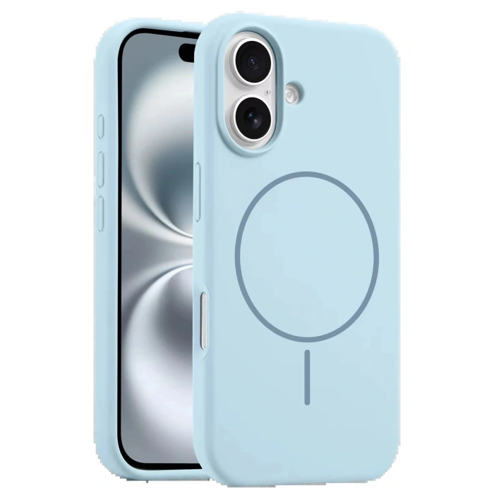 CPT05 iPhone 16 Plus Kılıf Jully Magsafe Kapak - Mavi