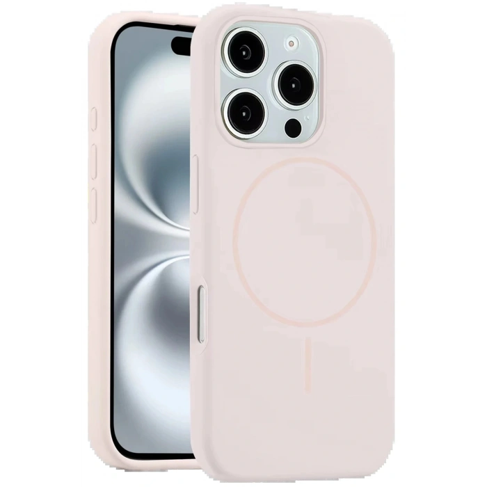 CPT05 iPhone 16 Pro Kılıf Jully Magsafe Kapak - Pembe