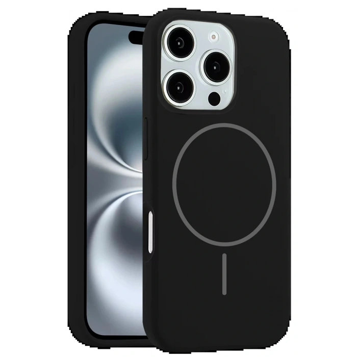CPT05 iPhone 16 Pro Kılıf Jully Magsafe Kapak - Siyah