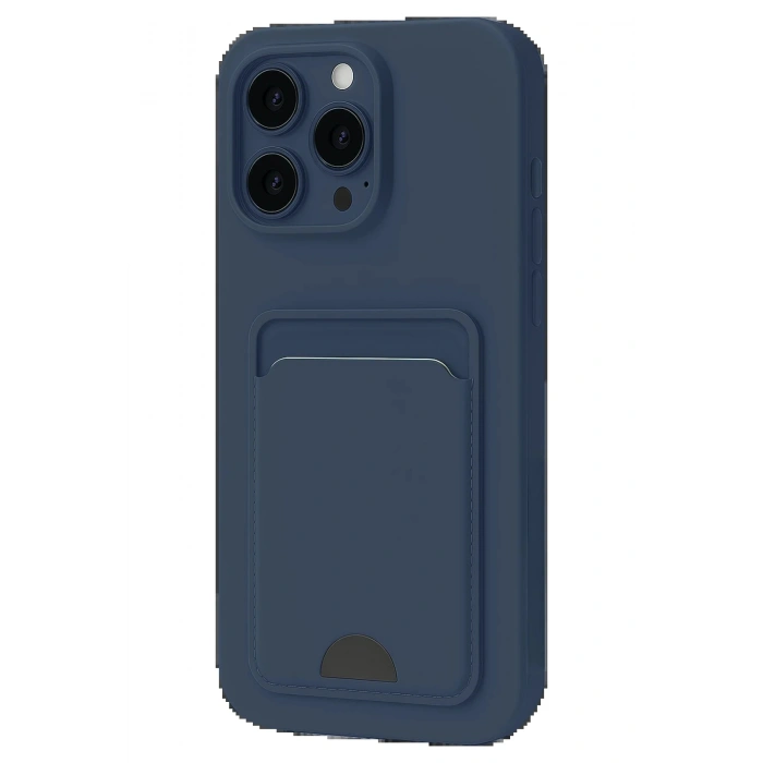 CPT05 iPhone 16 Pro Kılıf Kelvin Kartvizitli Silikon - Lacivert