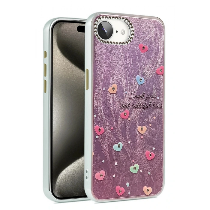 CPT05 iPhone 16E Kılıf Blade Aynalı Desenli Kapak - Desen 8