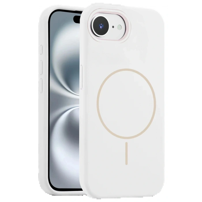 CPT05 iPhone 16E Kılıf Jully Magsafe Kapak - Beyaz