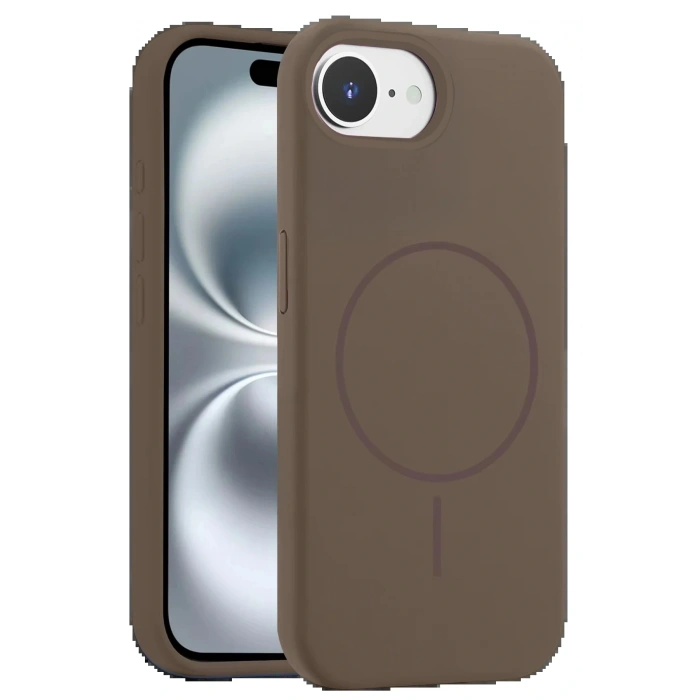 CPT05 iPhone 16E Kılıf Jully Magsafe Kapak - Kahverengi