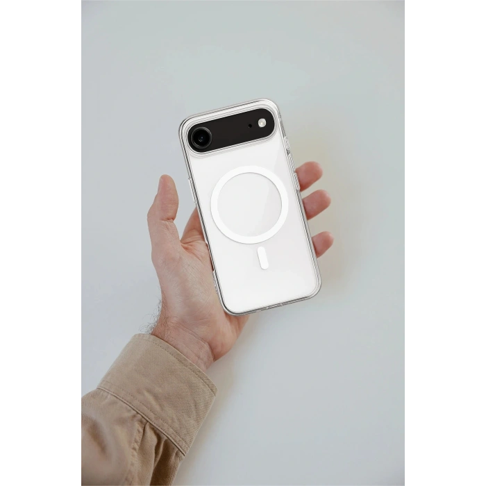 CPT05 iPhone 17 Air Kılıf Magneticsafe Şeffaf Silikon - Şeffaf