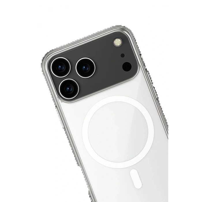 CPT05 iPhone 17 Pro Kılıf Magneticsafe Şeffaf Silikon - Şeffaf