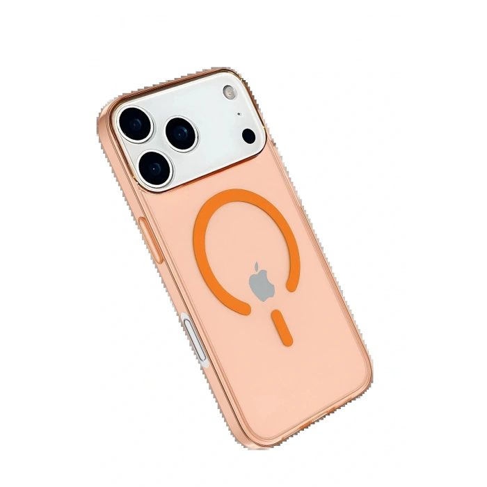 CPT05 iPhone 17 Pro Kılıf Pc Real Magsafe Kapak - Turuncu