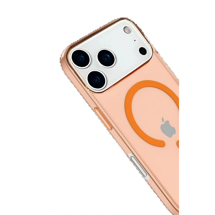 CPT05 iPhone 17 Pro Kılıf Pc Real Magsafe Kapak - Turuncu
