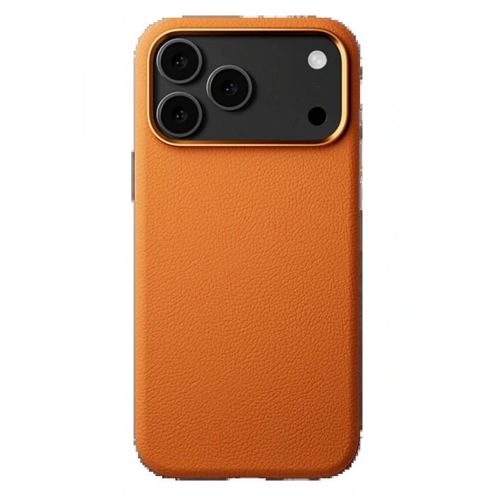 CPT05 iPhone 17 Pro Max Wonder Deri Magsafe Kapak - Turuncu