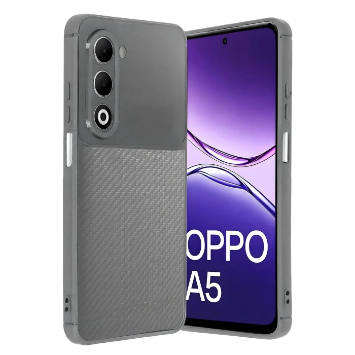 CPT05 Oppo A5 4G Auto Focus Karbon Kapak - Gri