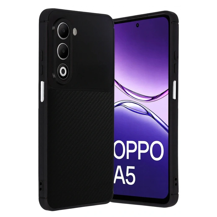 CPT05 Oppo A5 4G Auto Focus Karbon Kapak - Siyah