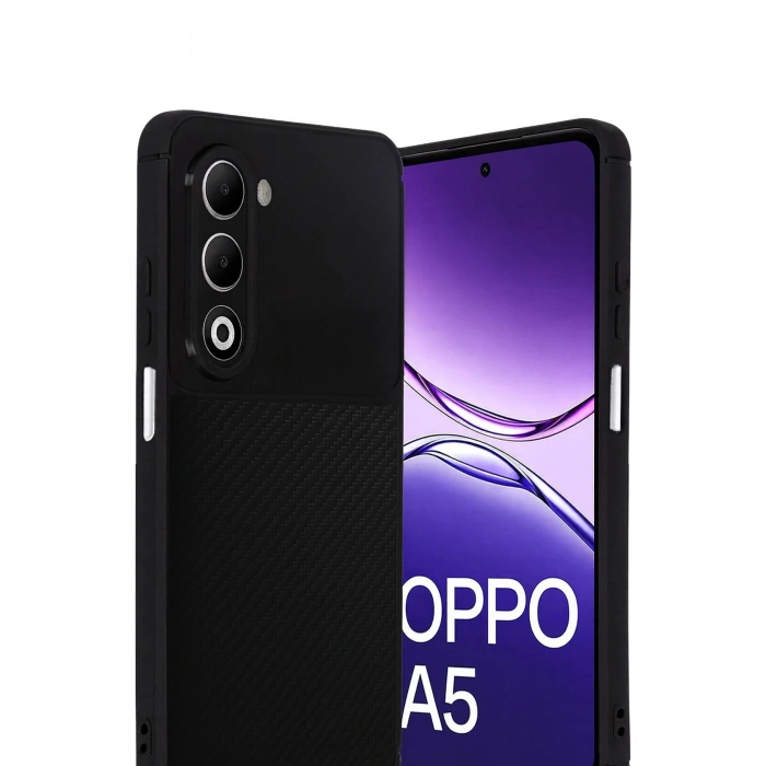 CPT05 Oppo A5 4G Auto Focus Karbon Kapak - Siyah