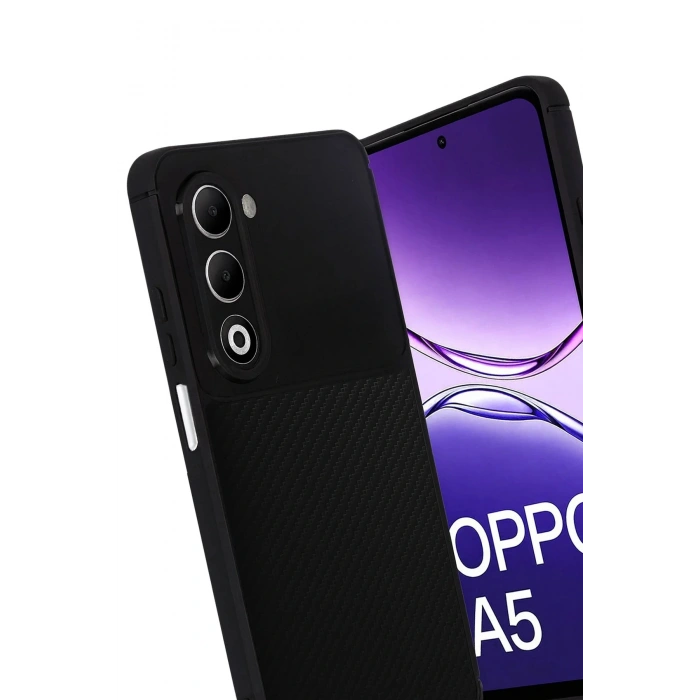 CPT05 Oppo A5 4G Auto Focus Karbon Kapak - Siyah